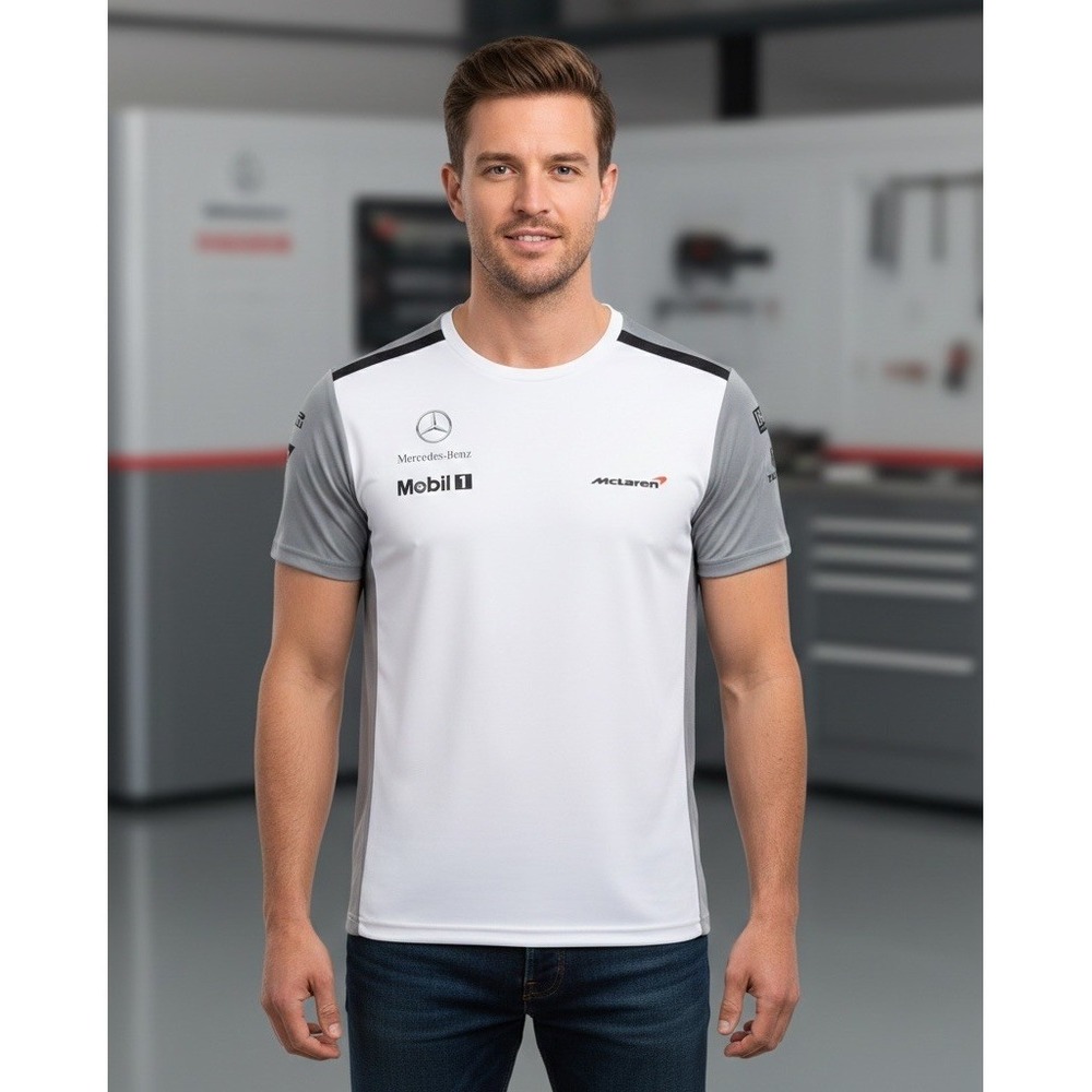 McLaren Mercedes F1 Team‎ Shirt Hugo Boss 1 TAG Heuer Pirelli Mens Large Rare